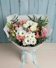 Букет цветов из:  Розы, Лизиантусы и Хризантемы #REPLACE_PRED# Вязниках