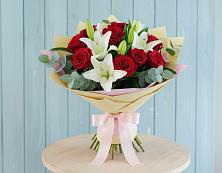 Букет цветов из:  Лилии и Розы в Вязниках