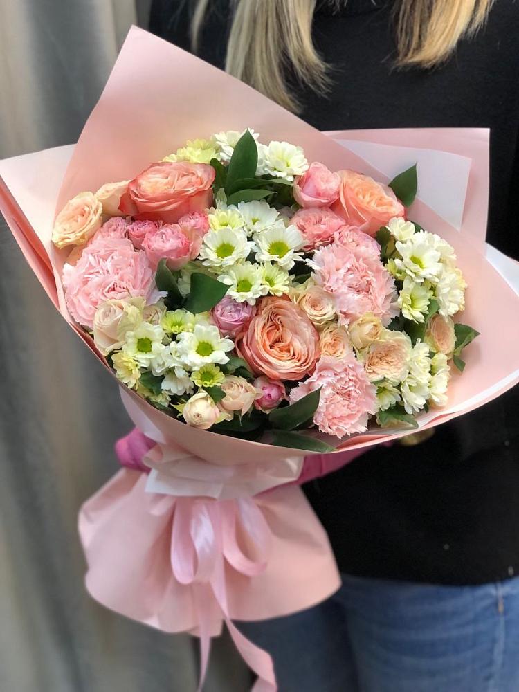 Букет цветов из: Гвоздики, Розы и Хризантемы в Вязниках