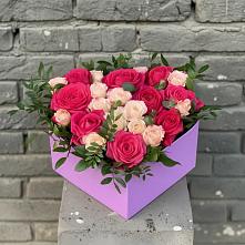 Композиция моя любовь в Вязниках Цветочная композиция из Розы в коробке в Вязниках
