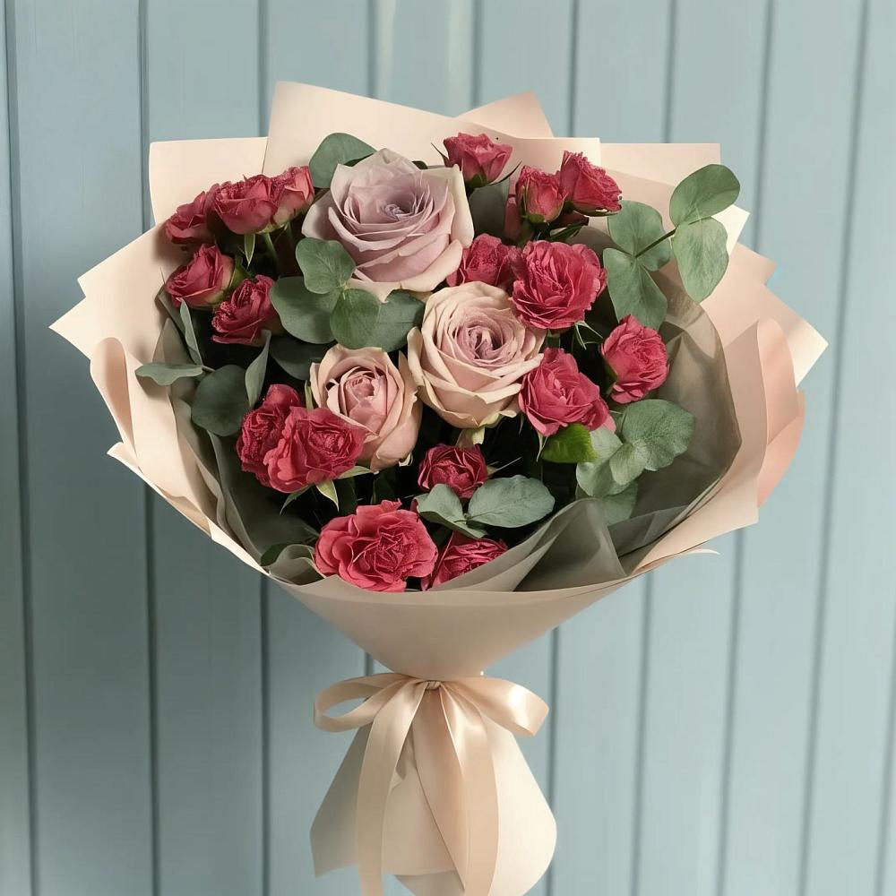 Букет восхищение в Вязниках Букет цветов из: Гвоздики и Розы в Вязниках