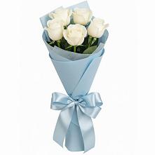 5 Белых роз Проуд в Вязниках Букет 5 Белых роз Проуд в Вязниках