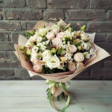 Букет цветов из:  Альстромерии, Розы и Хризантемы в Вязниках
