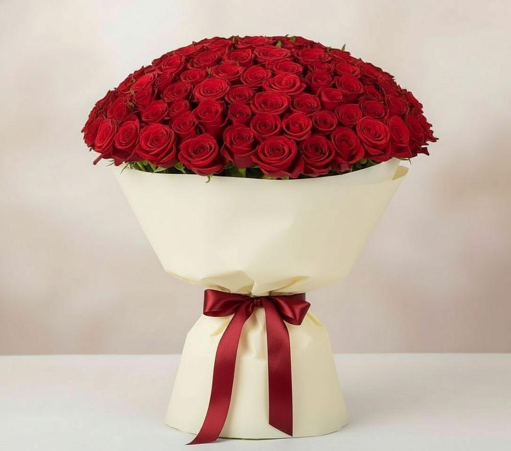 Букет 101 Красная роза Милано в Вязниках