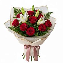 Букет цветов из:  Лилии и Розы в Вязниках