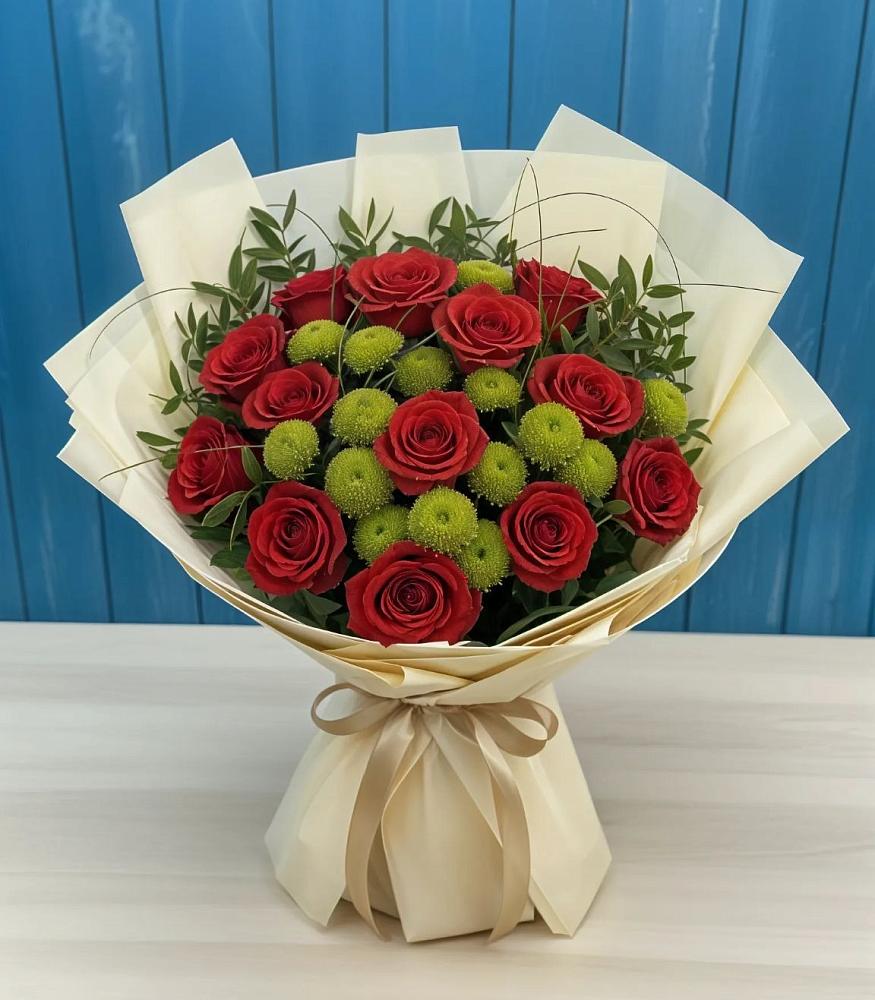 Букет цветов из: Розы и Хризантемы в Вязниках