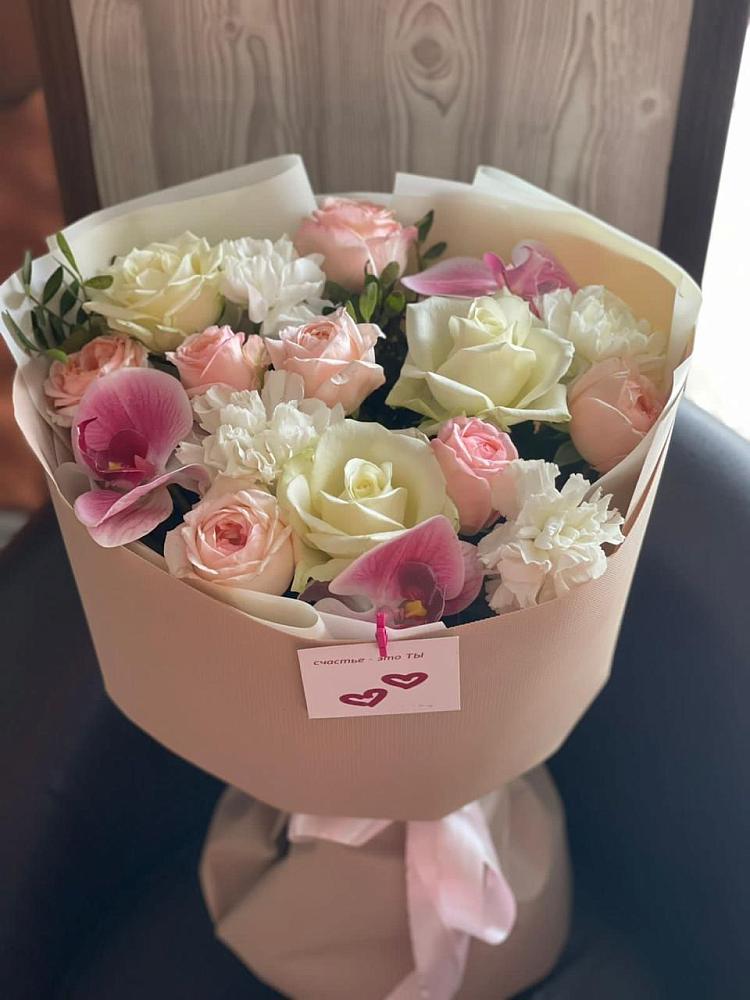 Букет цветов из: Орхидеи, Розы и Гвоздики в Вязниках