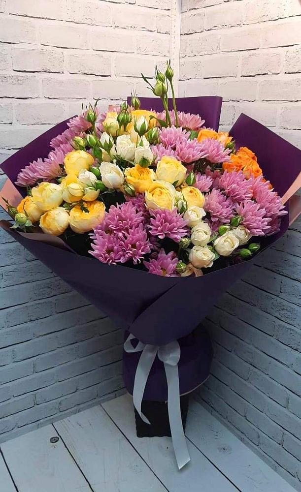 Букет цветов из: Хризантемы и Розы в Вязниках