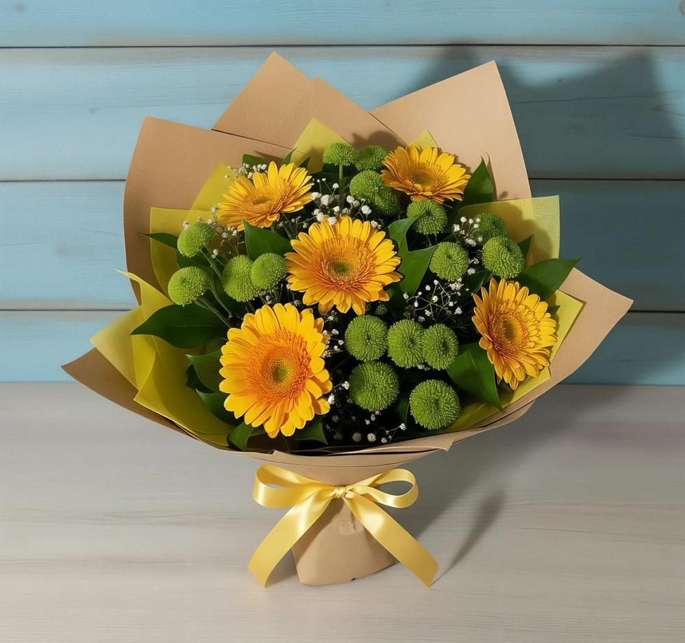 Букет цветов из: Герберы и Хризантемы в Вязниках