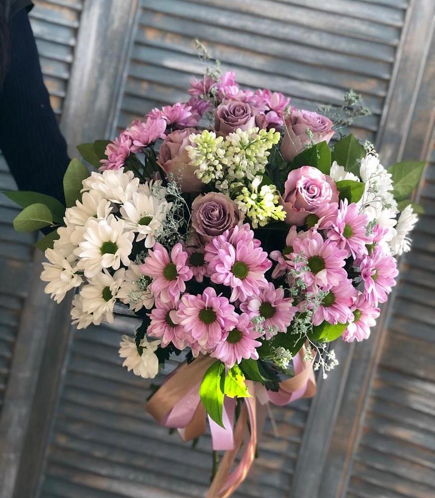 Букет цветов из: Хризантемы и Розы в Вязниках