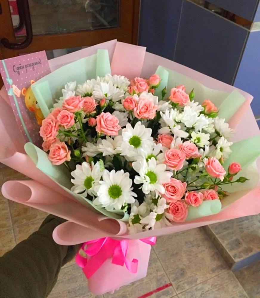 Букет цветов из: Розы и Хризантемы в Вязниках