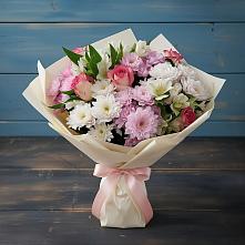 Букет цветов из:  Хризантемы, Альстромерии и Розы в Вязниках