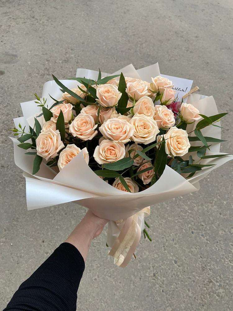 Букет Кремовые розы Латте в Вязниках