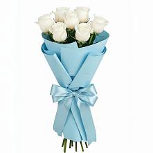 Букет 7 белых роз Проуд в Вязниках