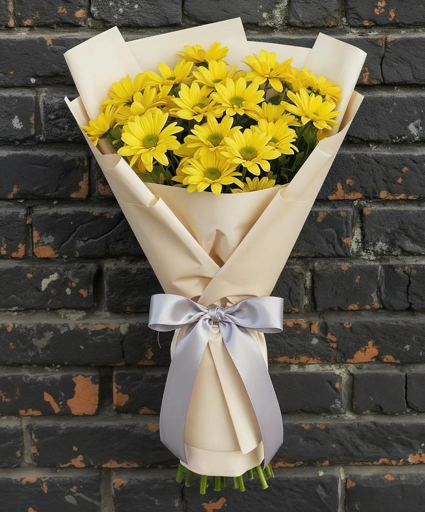 Букет Желтое настроение в Вязниках Букет цветов из: Хризантемы в Вязниках