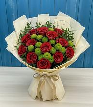 Букет цветов из:  Розы и Хризантемы в Вязниках