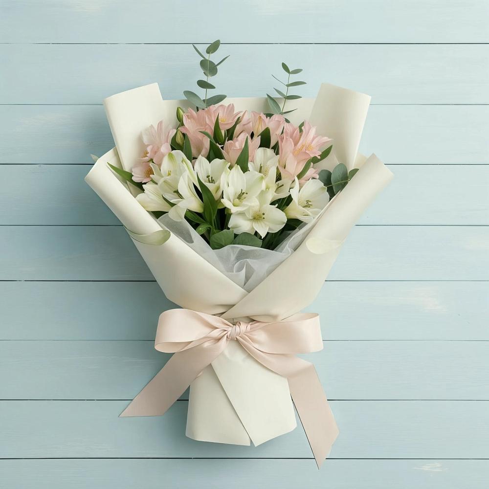 Букет Утренний поцелуй в Вязниках Букет цветов из: Альстромерии в Вязниках