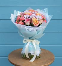 Букет цветов из:  Хризантемы и Розы в Вязниках